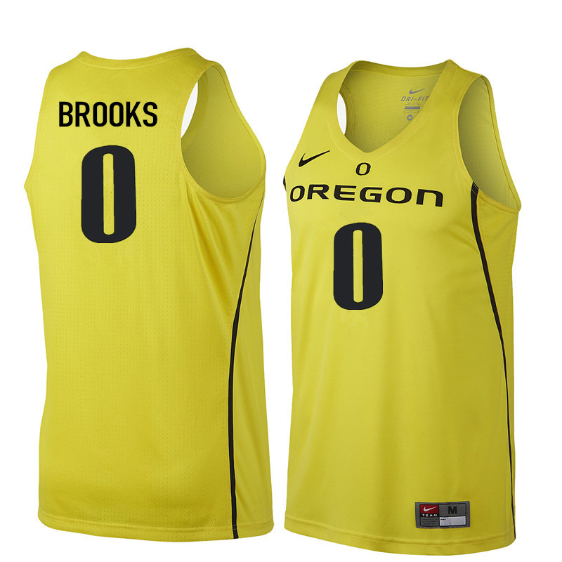 Men Oregon Ducks #0 Aaron Brooks College Basketball Jerseys Sale-Yellow